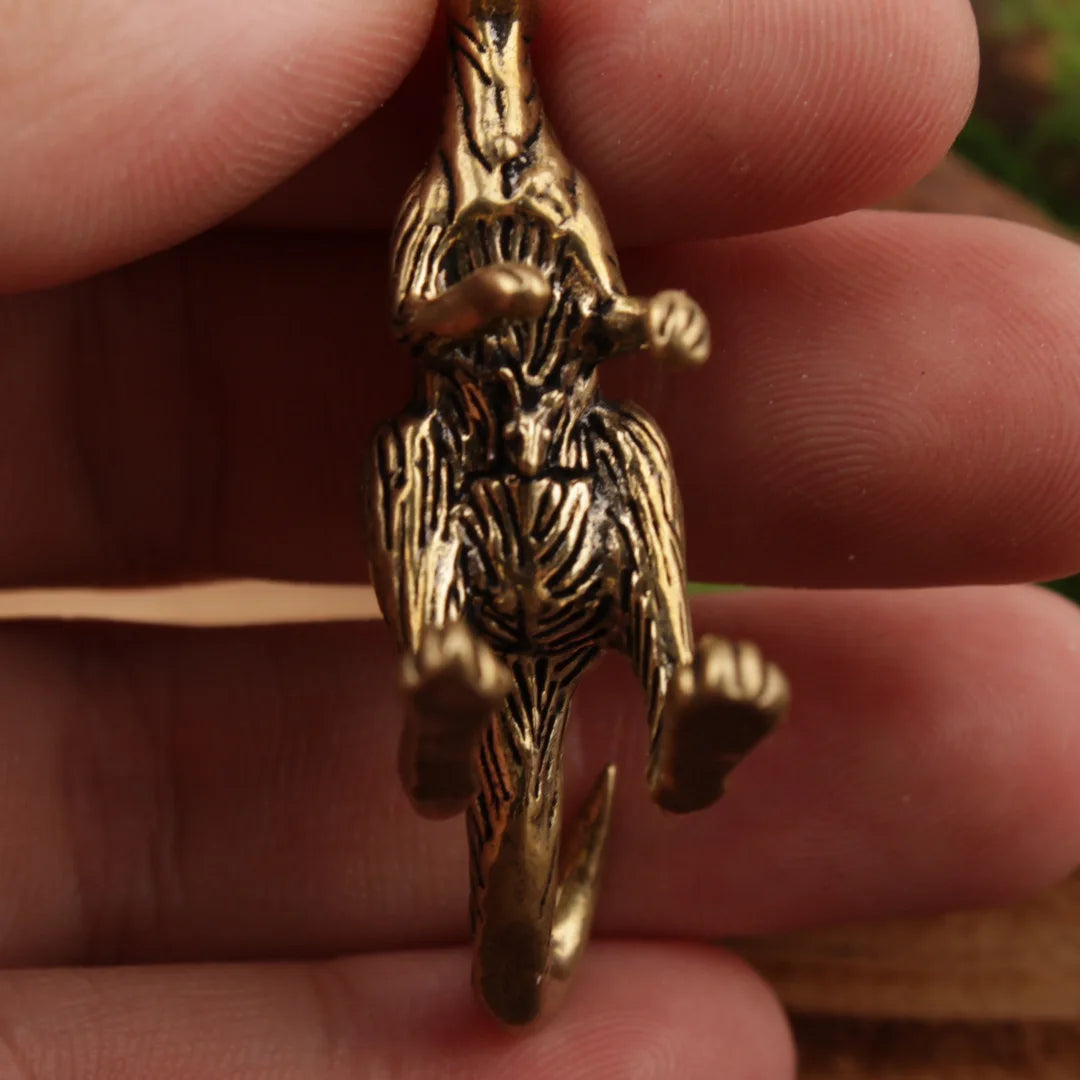 Decorative brass kangaroo figurine for home décor