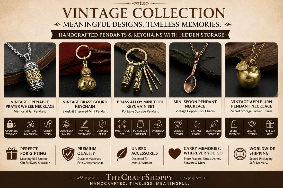 Vintage Openable Prayer Wheel Necklace: A Timeless Symbol of Memories & Meaning