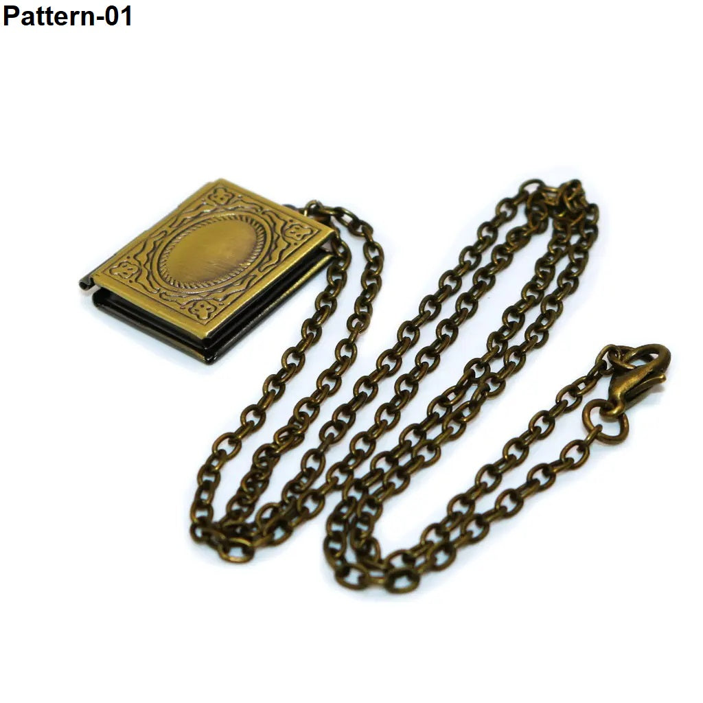 Personalized vintage photo locket pendant for men and women