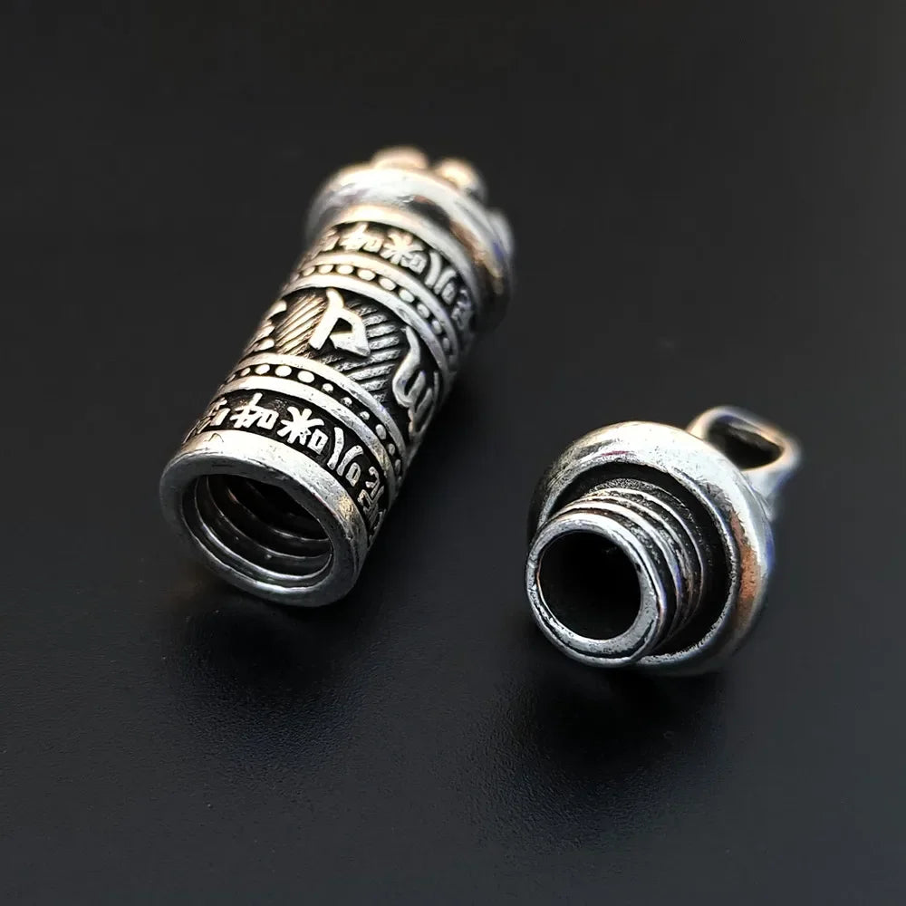 Mini memorial jewelry pendant with chain and rope options