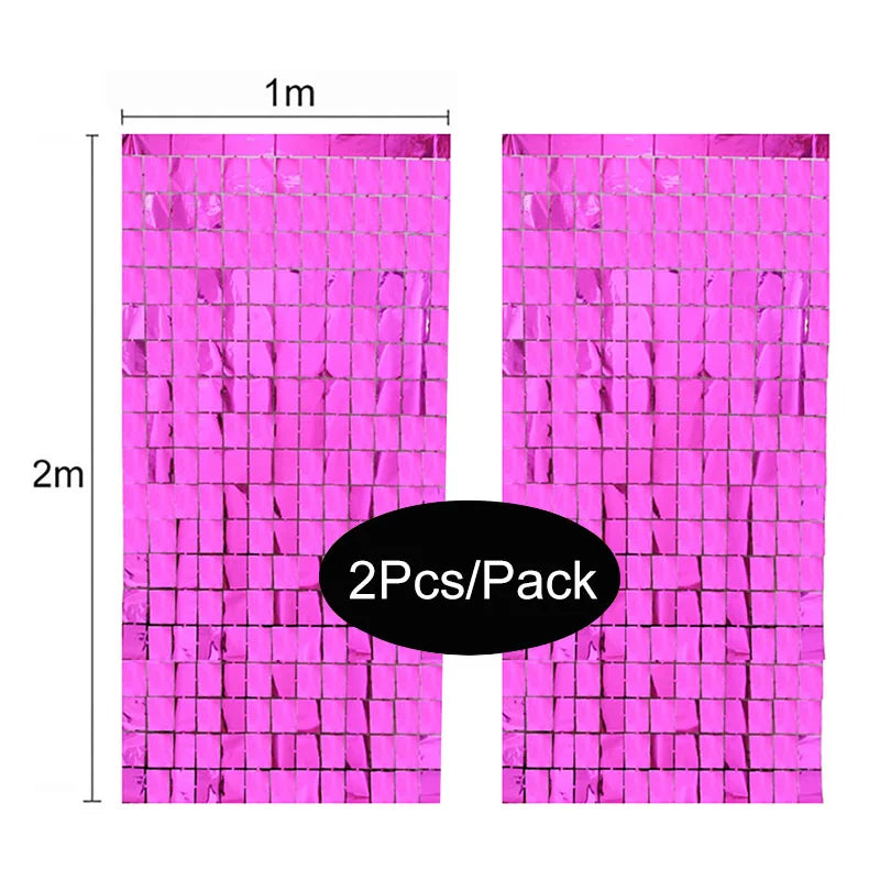 rose color 2PCS square mirror sequin backdrop curtain 1m x 2m reflective party decoration panel for wedding birthday photo booth and event backdrop