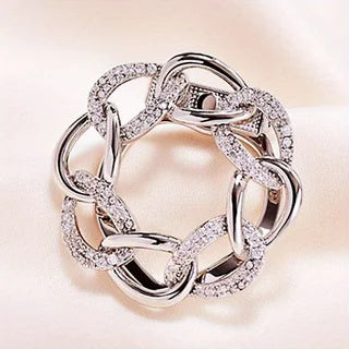 Silver chain bracelet with interlocking links elegant fashion jewelry on light background