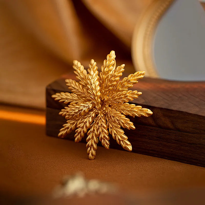 Classic Wheat Brooch Pin for Men & Women – Vintage Palace Style Lapel Badge