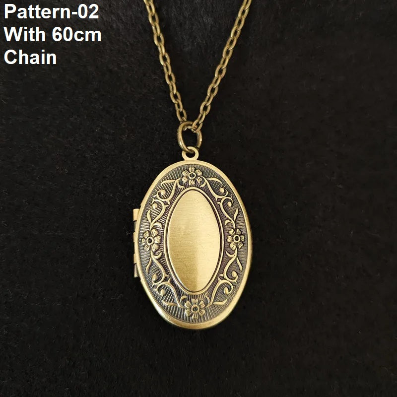 Classic keepsake locket keychain in oval and book style designs