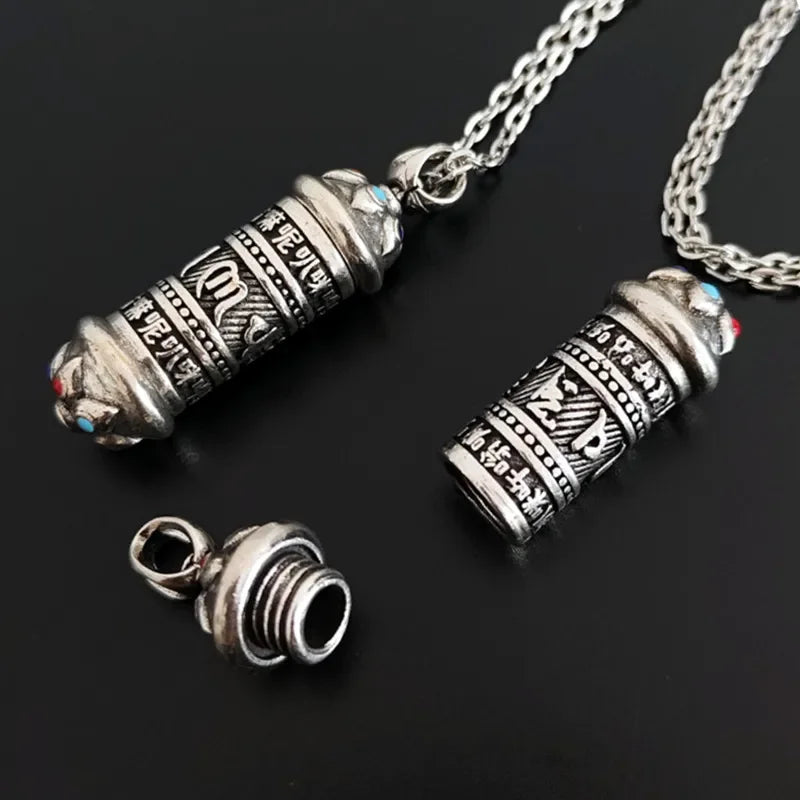 Openable memorial urn pendant necklace for ashes