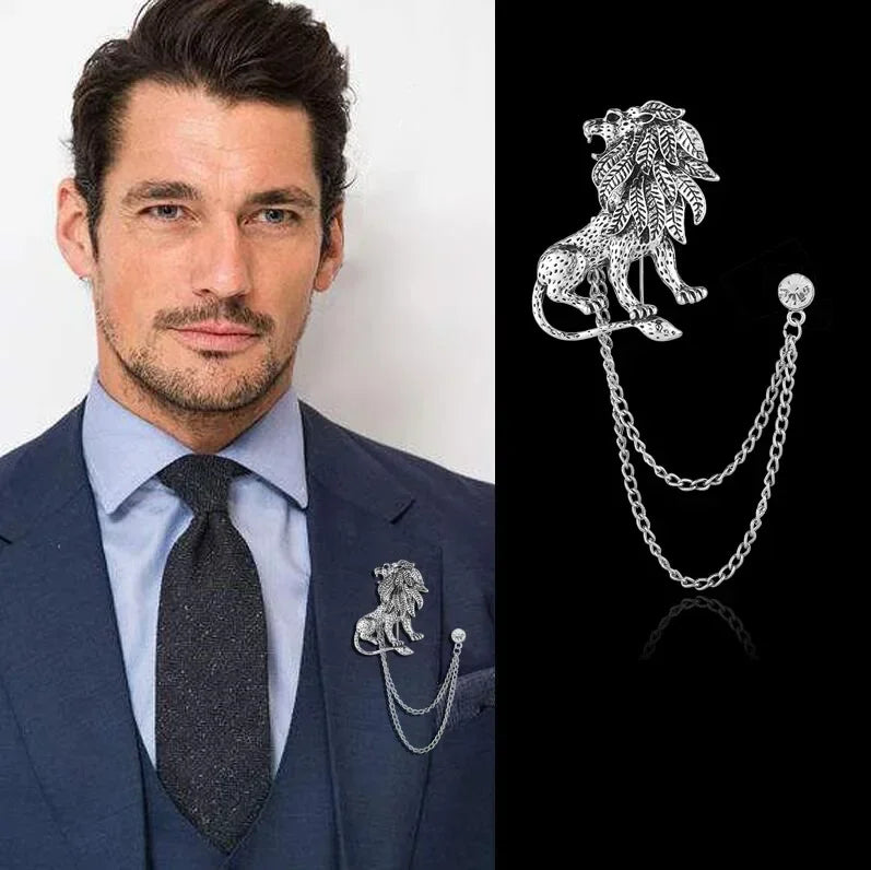 Gold animal brooch fashion pin luxury accessory for formal and party wear