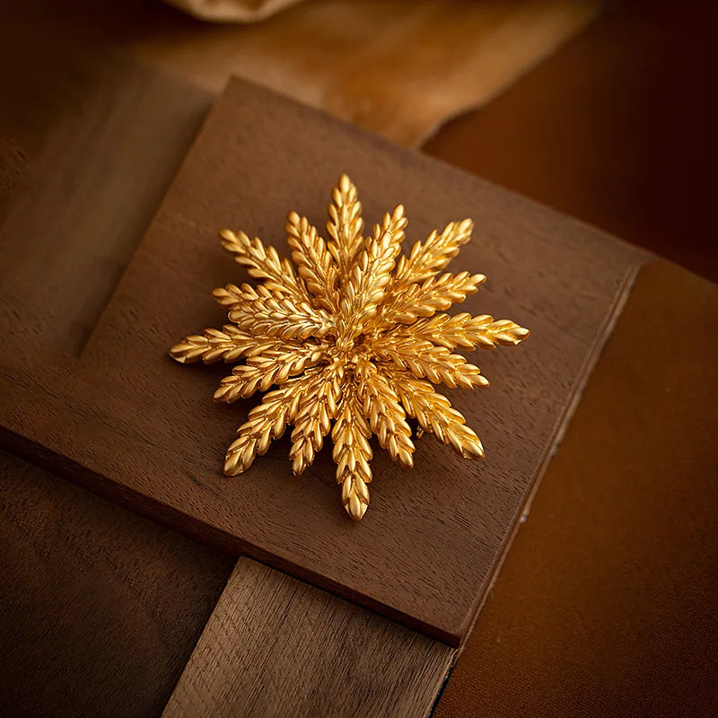 Classic Wheat Brooch Pin for Men & Women – Vintage Palace Style Lapel Badge