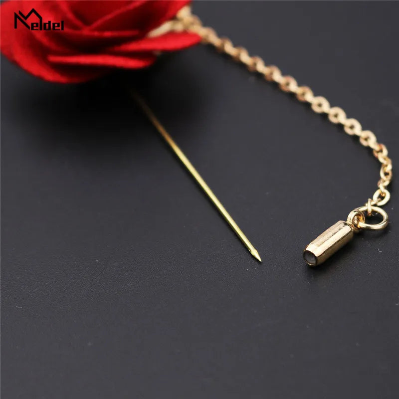 Close up view of brooch hook mechanism showing clasp detail for lapel pin