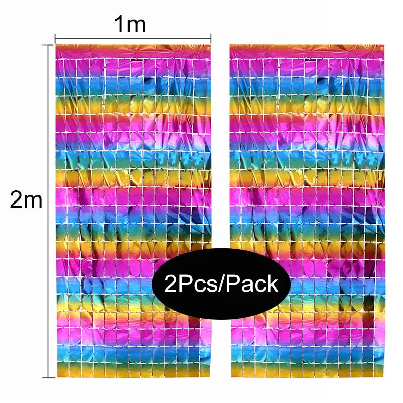 multi 2PCS square mirror sequin backdrop curtain 1m x 2m reflective party decoration panel for wedding birthday photo booth and event backdrop
