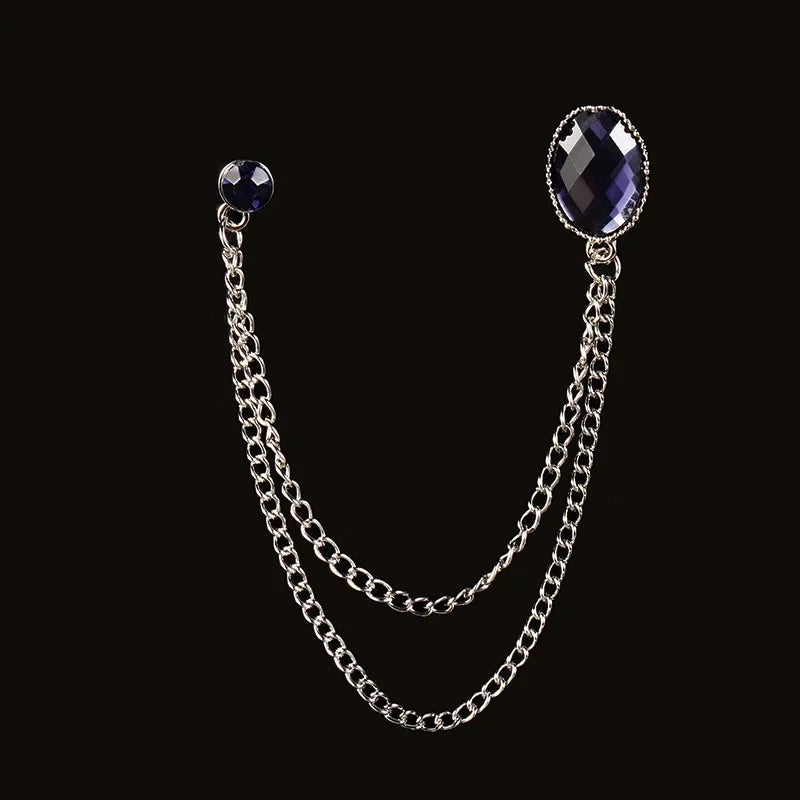 Luxury gemstone chain jewelry accessory on black background