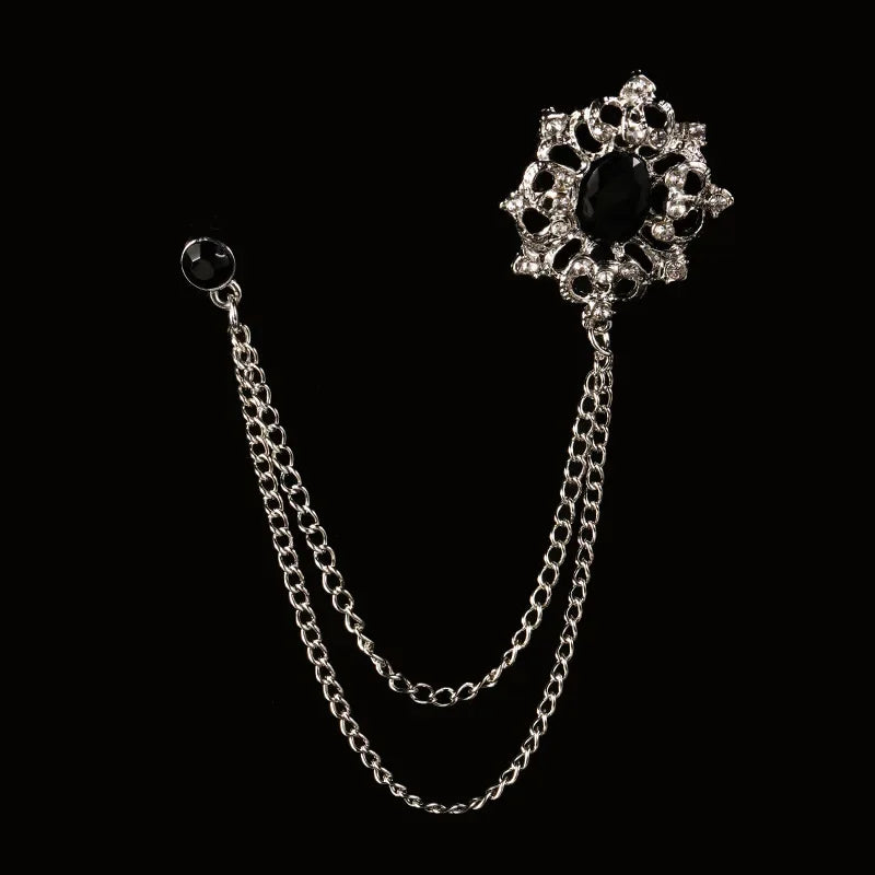 Decorative tassel chain brooch luxury fashion accessory design