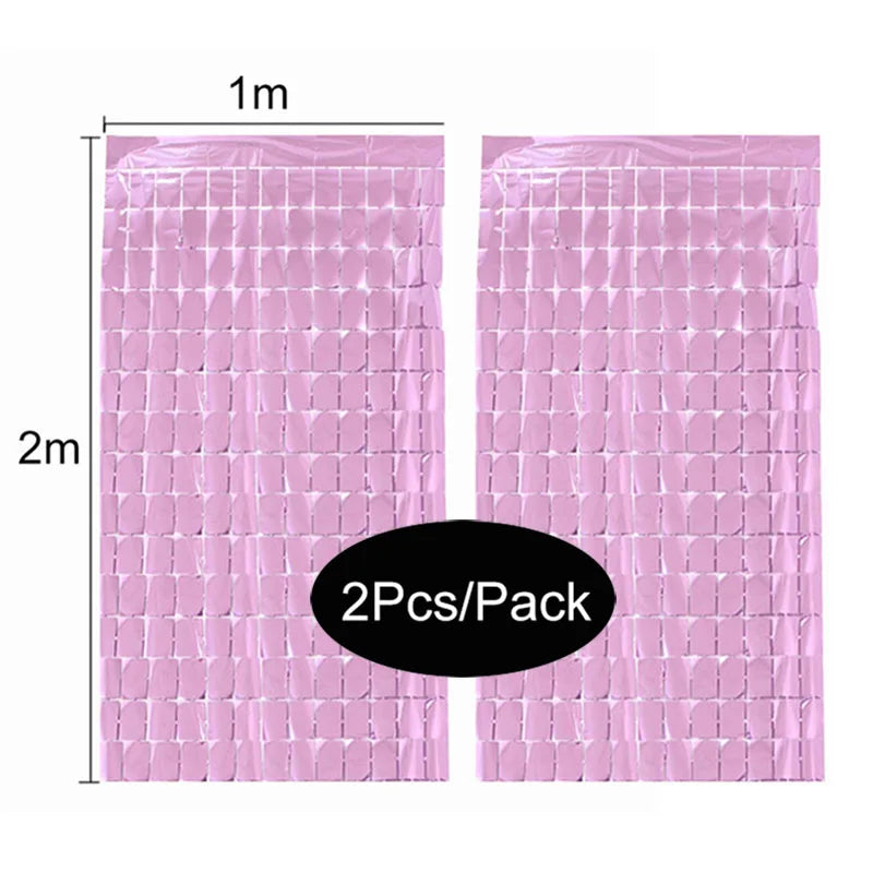 light pink 2PCS square mirror sequin backdrop curtain 1m x 2m reflective party decoration panel for wedding birthday photo booth and event backdrop